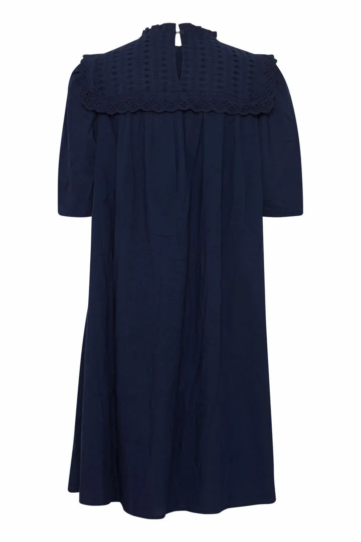 1978- Navy Cotton Dress- Fransa