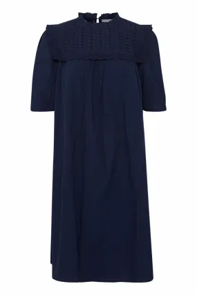 1978- Navy Cotton Dress- Fransa