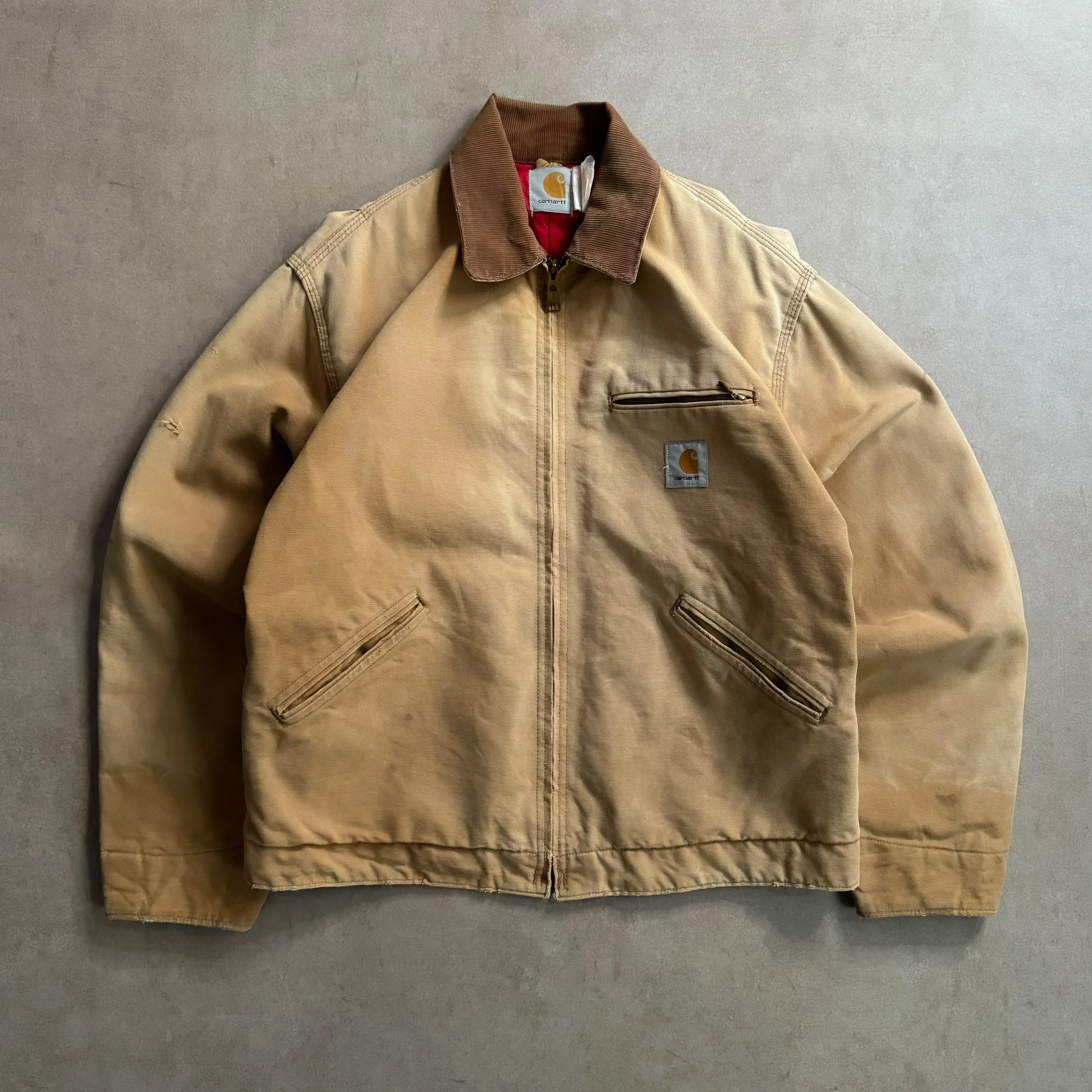 1990s Carhartt Tan Detroit Jacket - M