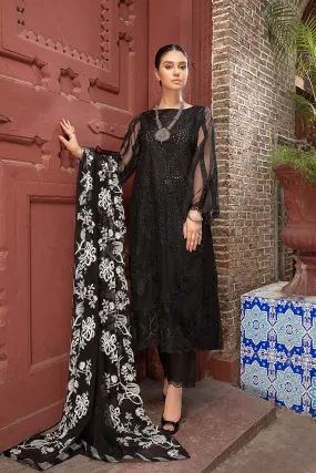 3 Pc Unstitched Embroidered Lawn With Chiffon Dupatta CQ-04