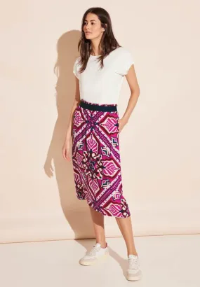 361455- Pink Print Skirt - Street One