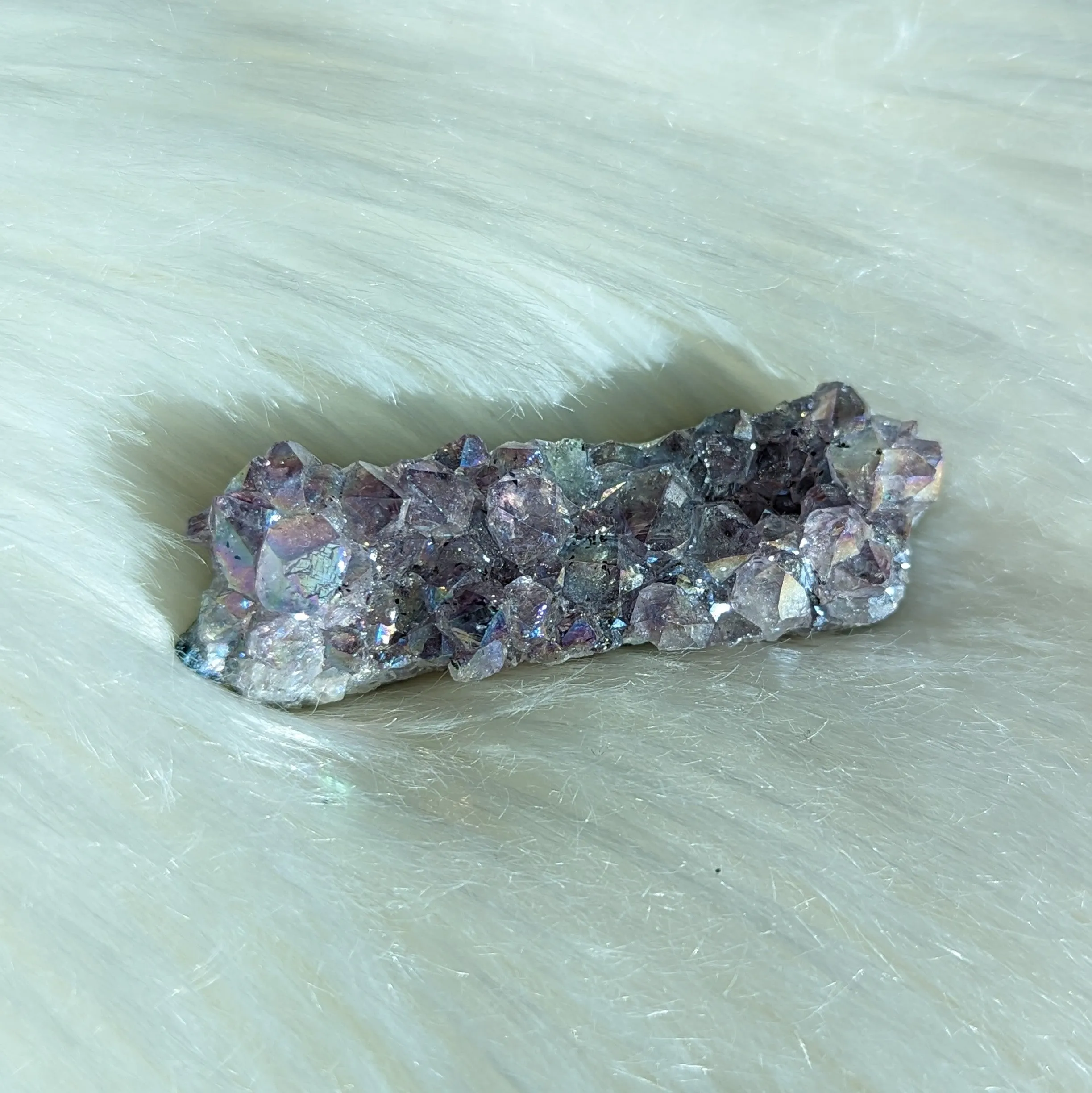 Adorable Angel Aura Amethyst Cluster #1 ~ Dazzling Rainbow Energy