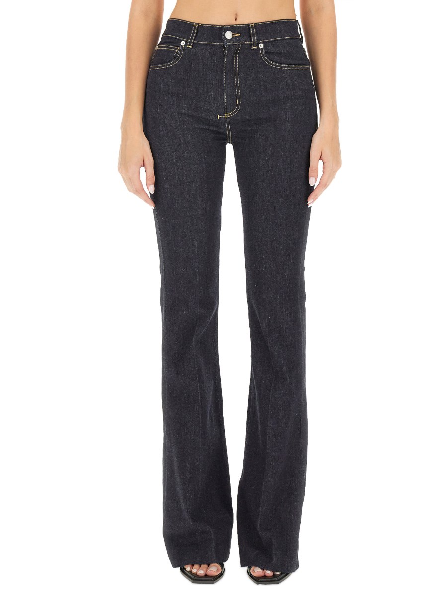 ALEXANDER McQUEEN      JEANS BOOT CUT IN DENIM DI COTONE