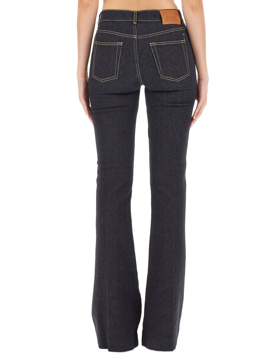 ALEXANDER McQUEEN      JEANS BOOT CUT IN DENIM DI COTONE