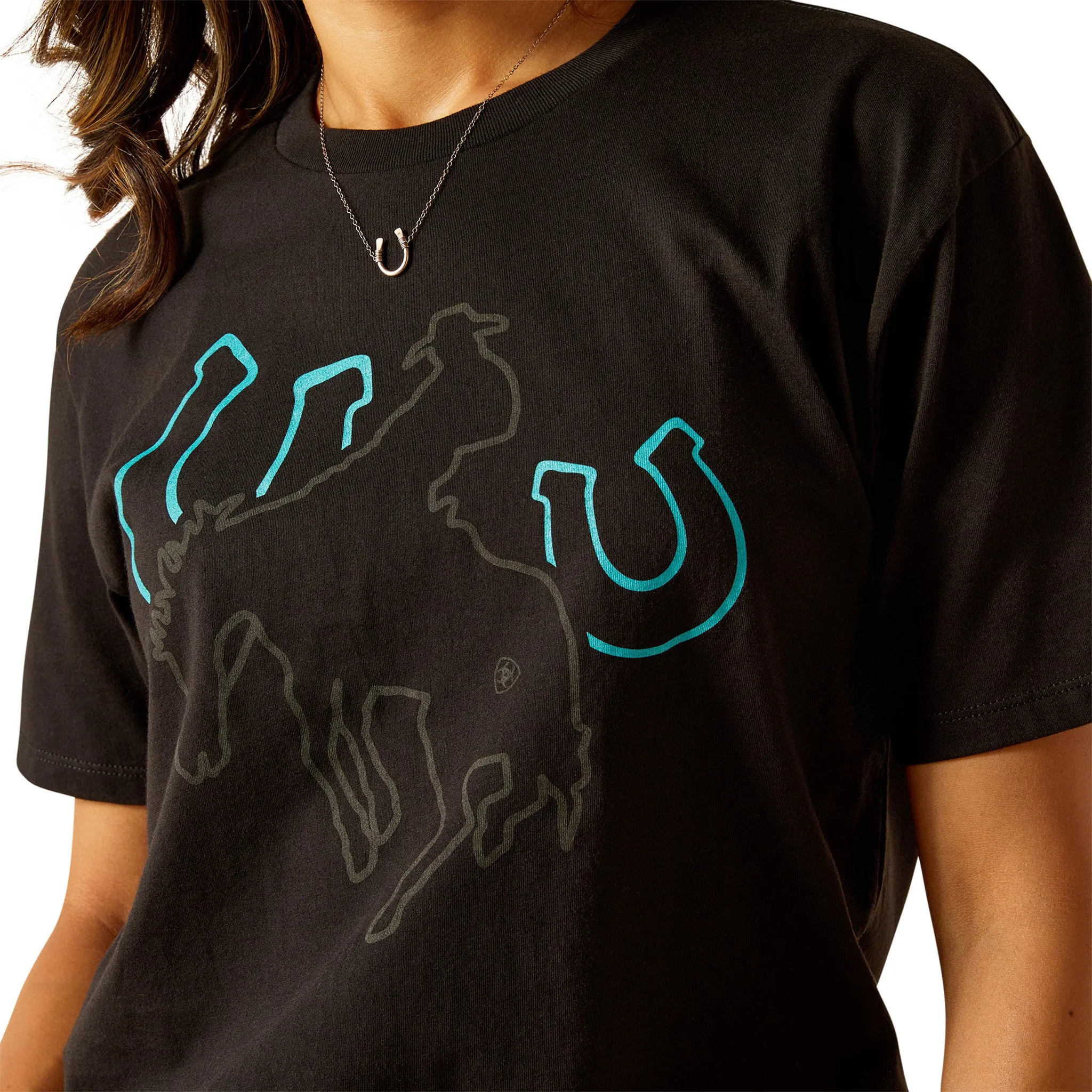 Ariat Women's Black Bronc Horseshoe Tee