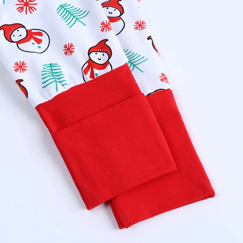 Baby Kid Girls Boys Color-blocking Cartoon Print Christmas Jumpsuits Wholesale 23101510