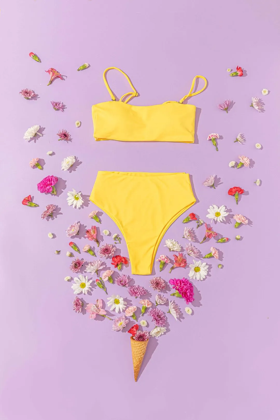 BAUDOUIN BIKINI TOP IN MANGO YELLOW