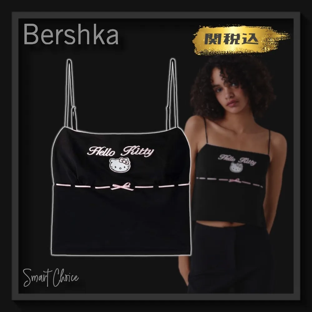 Bershka  |Heart Casual Style Sleeveless Street Style Collaboration