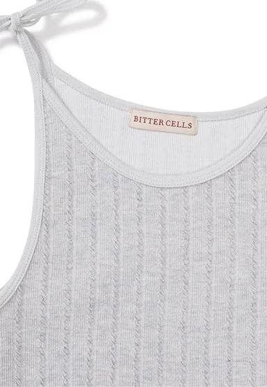 BITTER CELLS  |Sleeveless Street Style Plain Logo Tanks & Camisoles