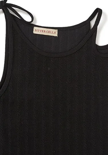 BITTER CELLS  |Sleeveless Street Style Plain Logo Tanks & Camisoles