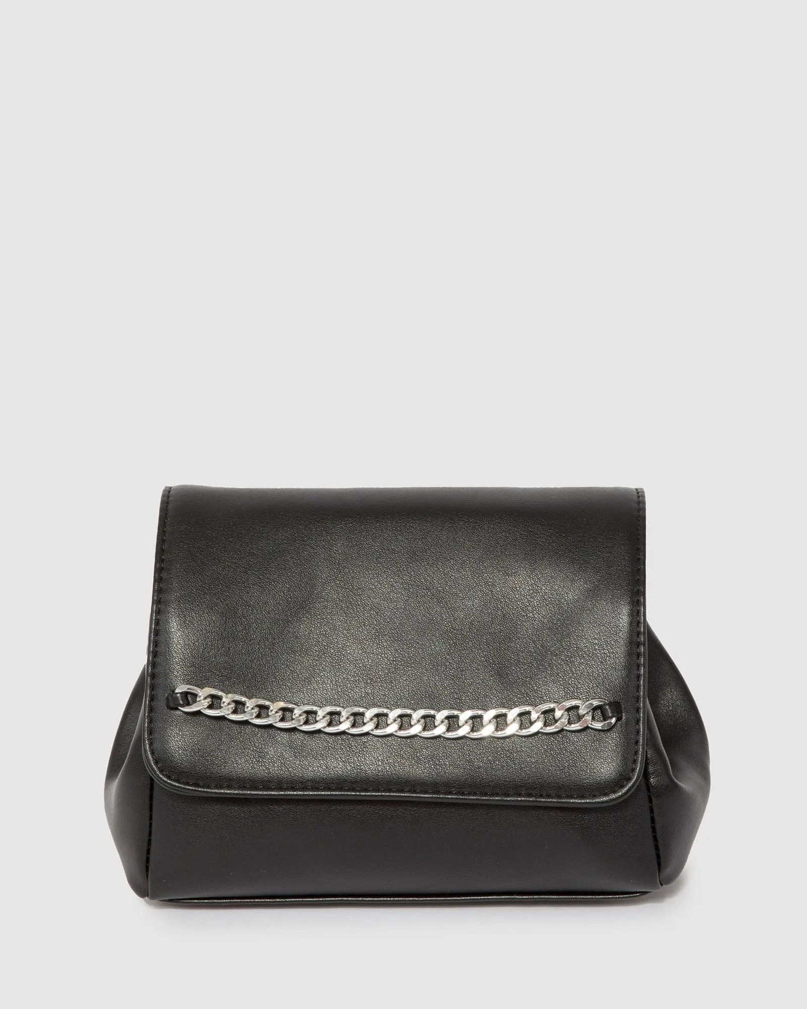 Black Penny Chain Pouch Bag
