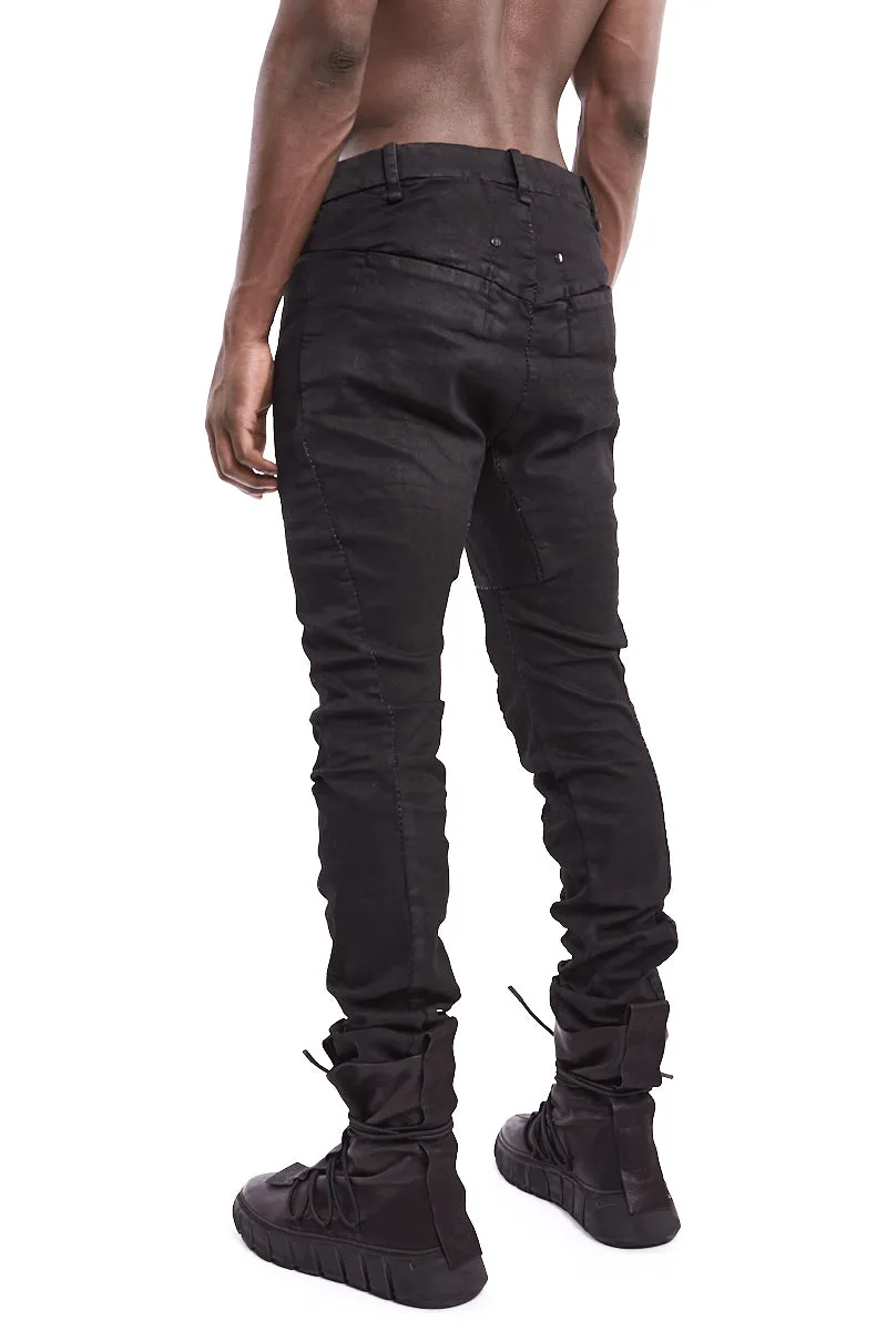 BLACK SLIM CURVED JEANS