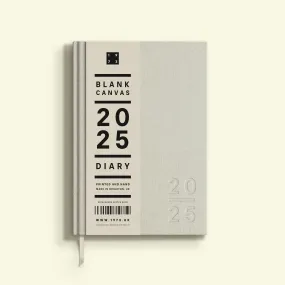 Blank Canvas Ivory 2025 Diary