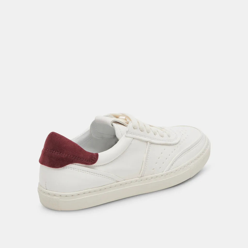 BODEN SNEAKERS WHITE MAROON LEATHER– Dolce Vita 6923806801986