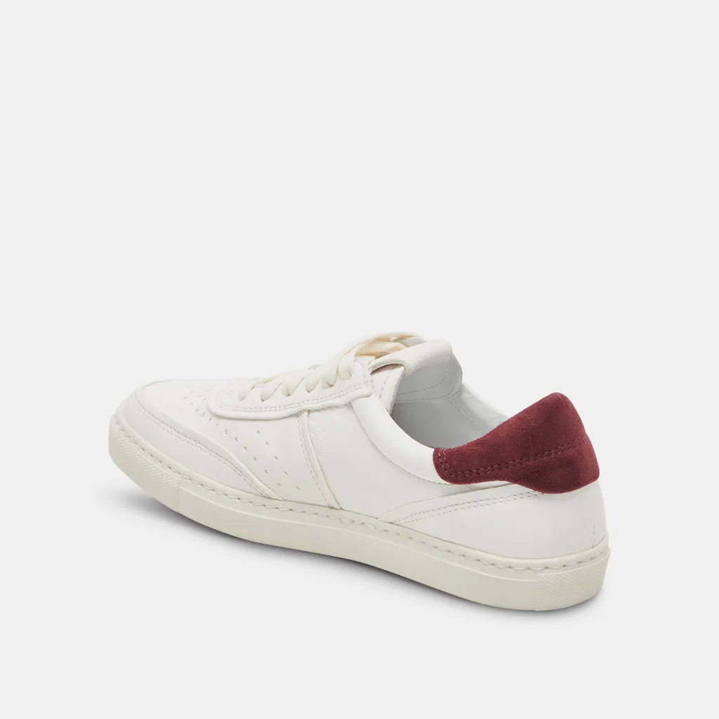 BODEN SNEAKERS WHITE MAROON LEATHER– Dolce Vita 6923806801986