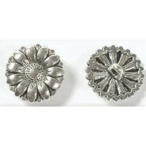 Button, Sunflower design 17x6.5mm