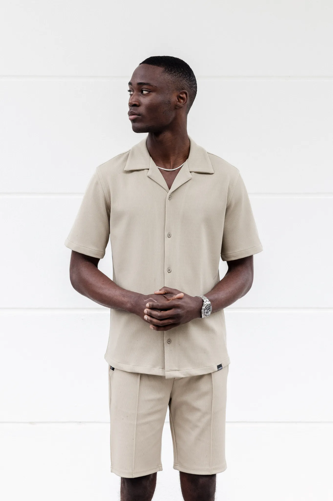 Capo SIMPLE Revere SS Shirt - Sand