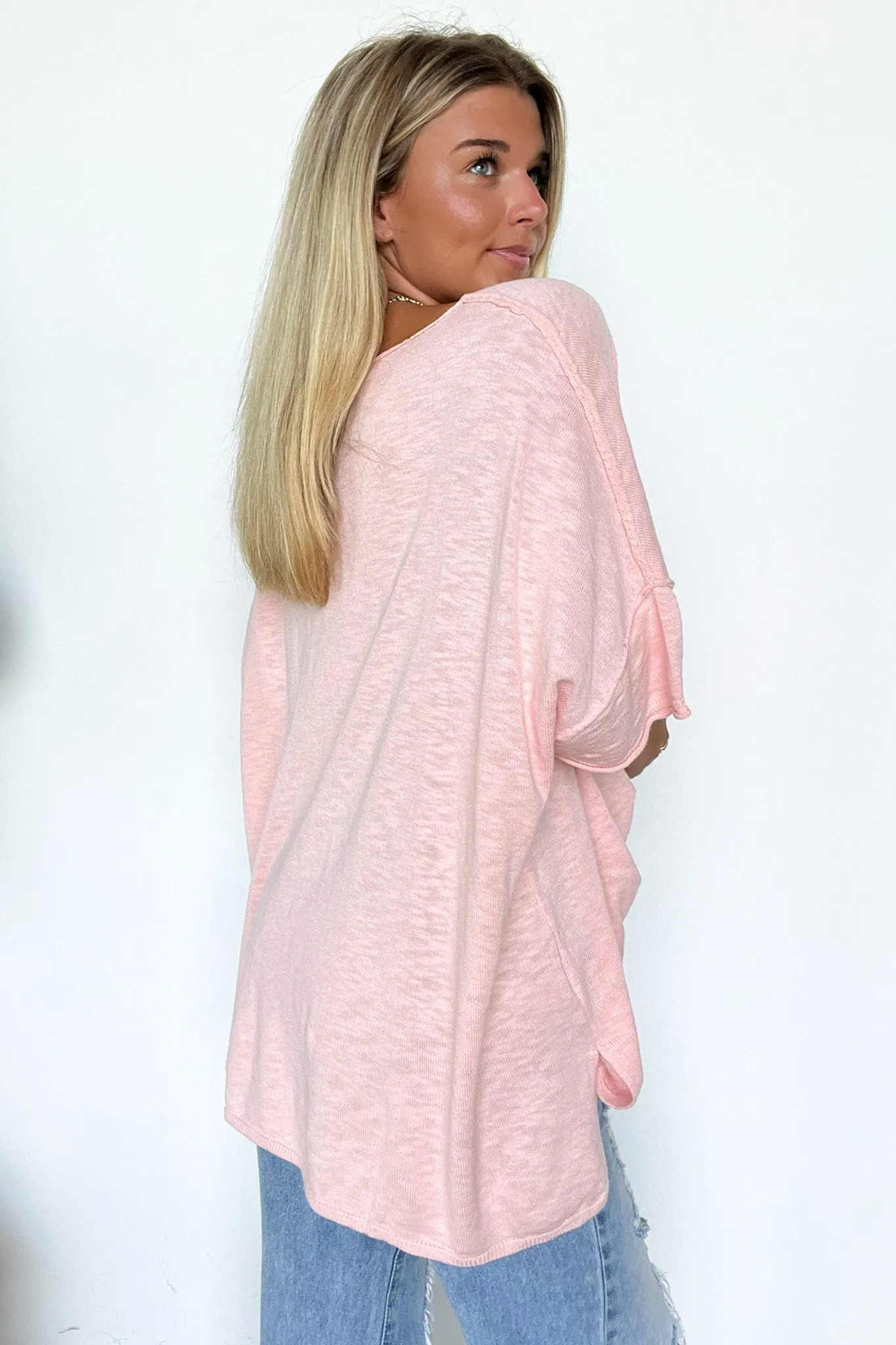 Casual Essence Raw Edge Oversized Top