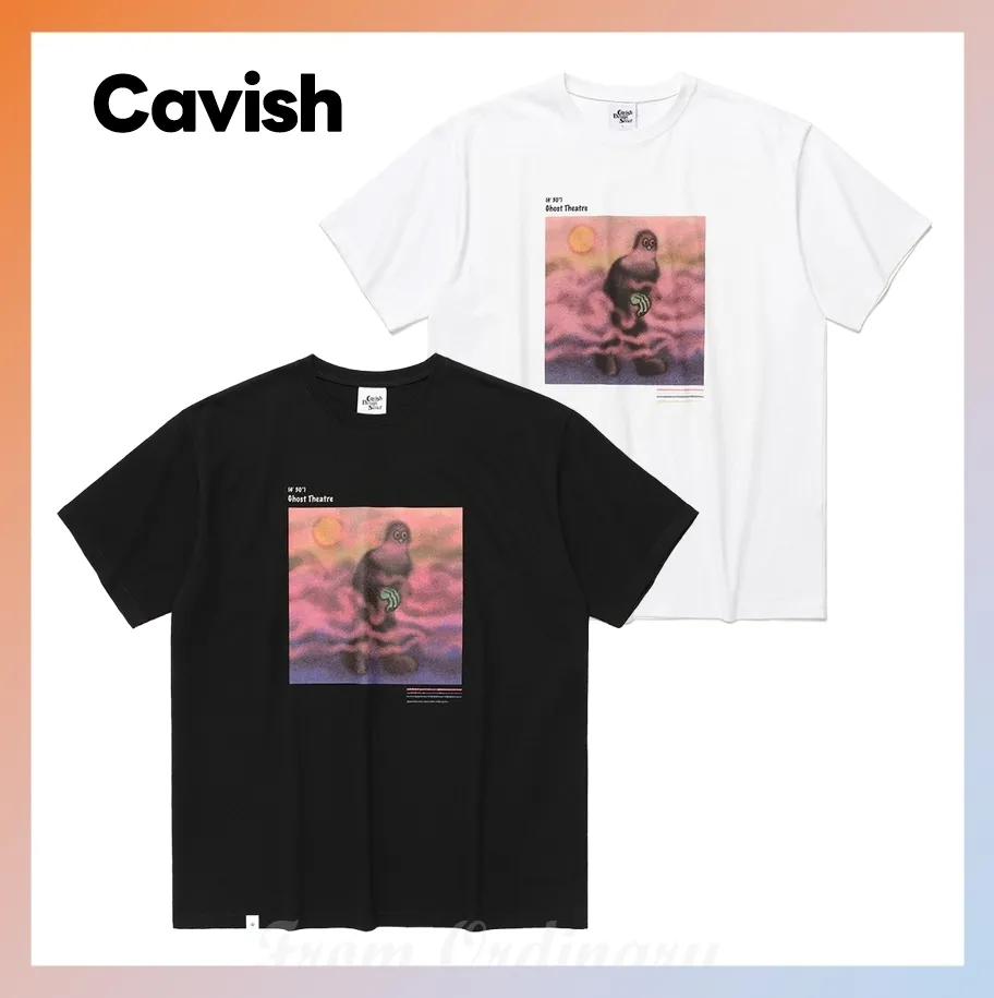 CAVISH  |Unisex Street Style Logo T-Shirts