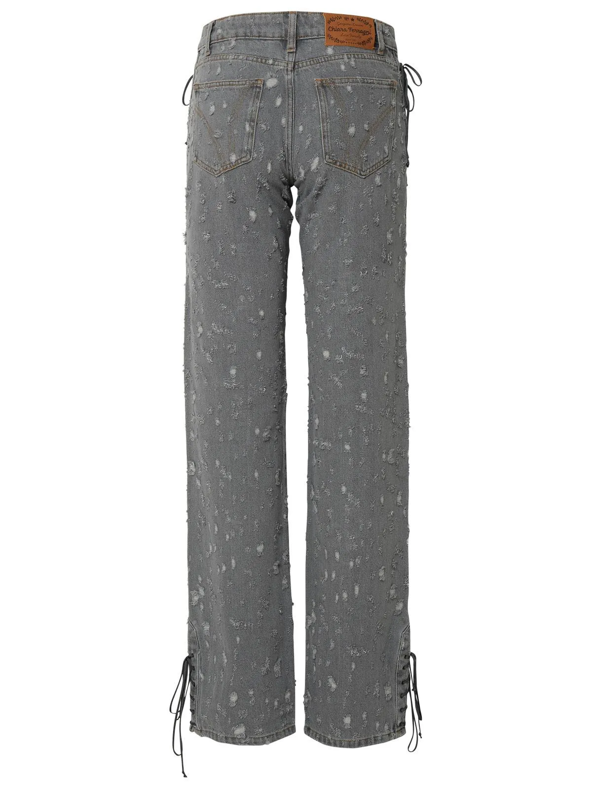 Chiara Ferragni    Chiara Ferragni Gray Cotton 'Destroy' Jeans
