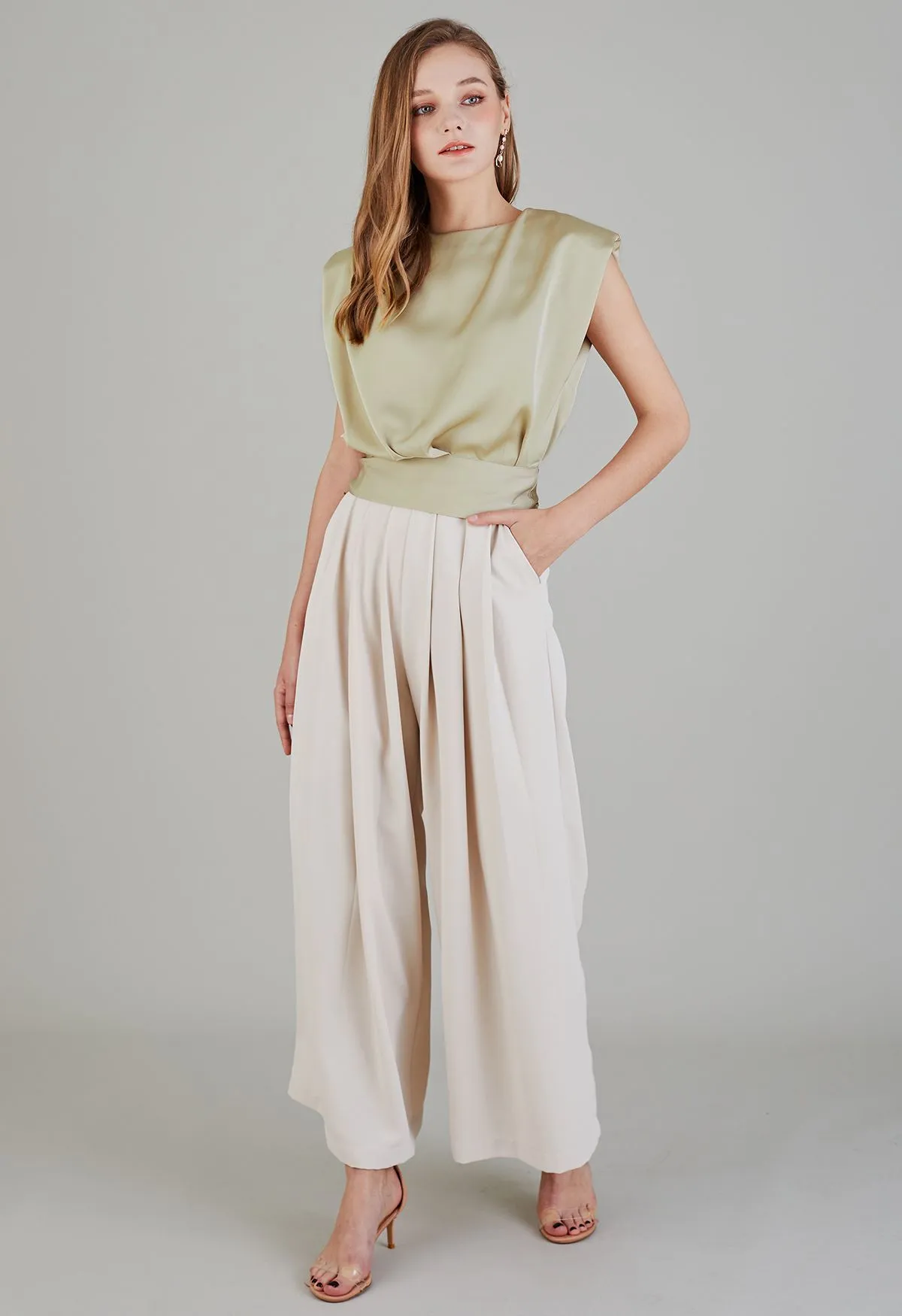 Chicwish  |Casual Style Sleeveless Plain Party Style Elegant Style