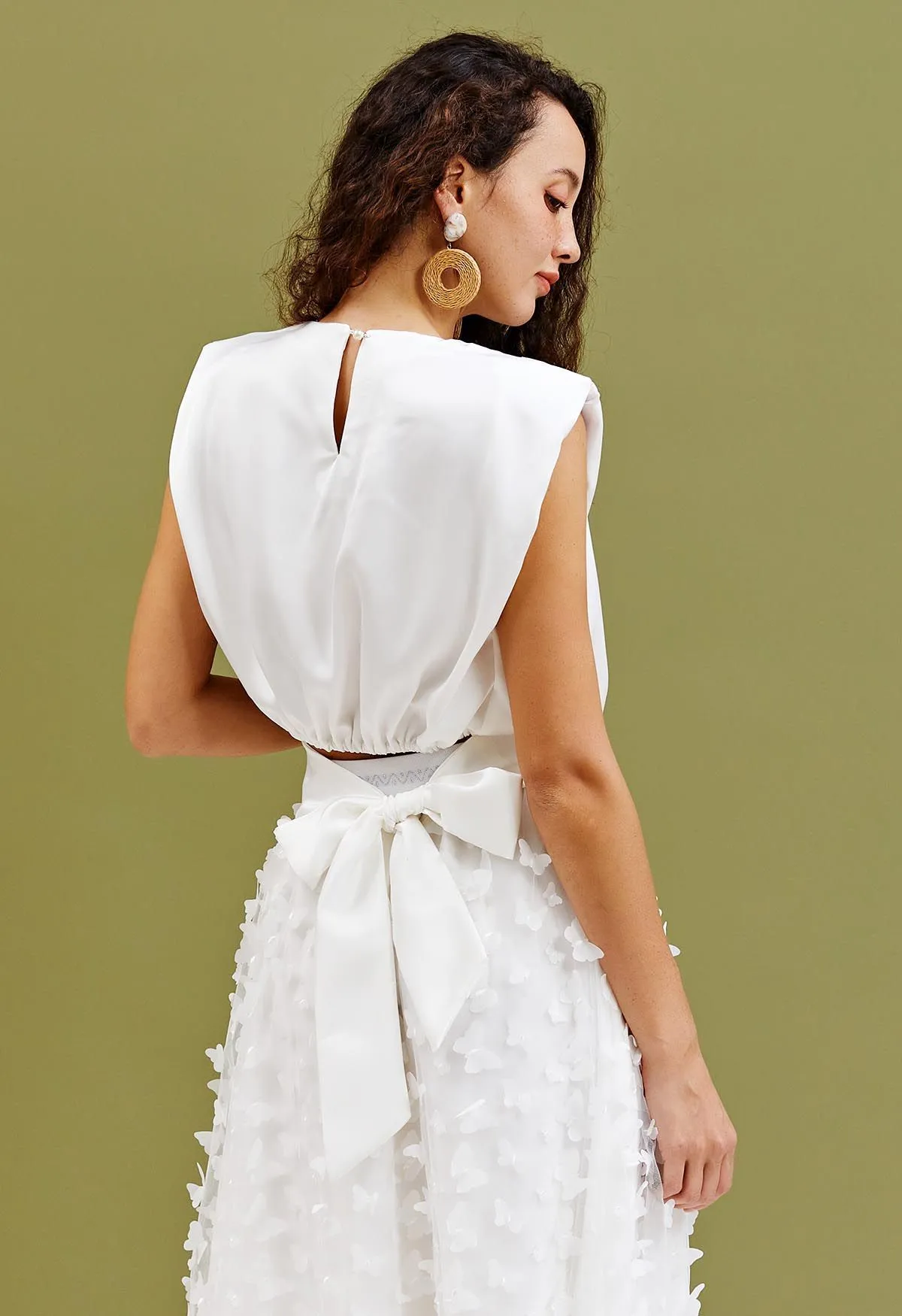 Chicwish  |Casual Style Sleeveless Plain Party Style Elegant Style