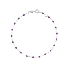 Classic Gigi Violet bracelet, White Gold, 5.9