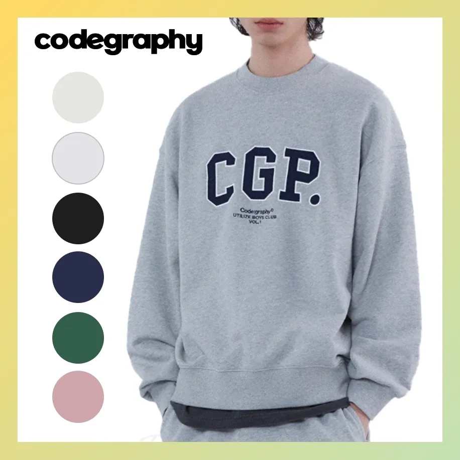 Code graphy  |Unisex Street Style Logo Sweatshirts