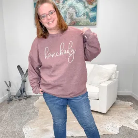 Comfortable Heathered Maroon Homebody Sweatshirt