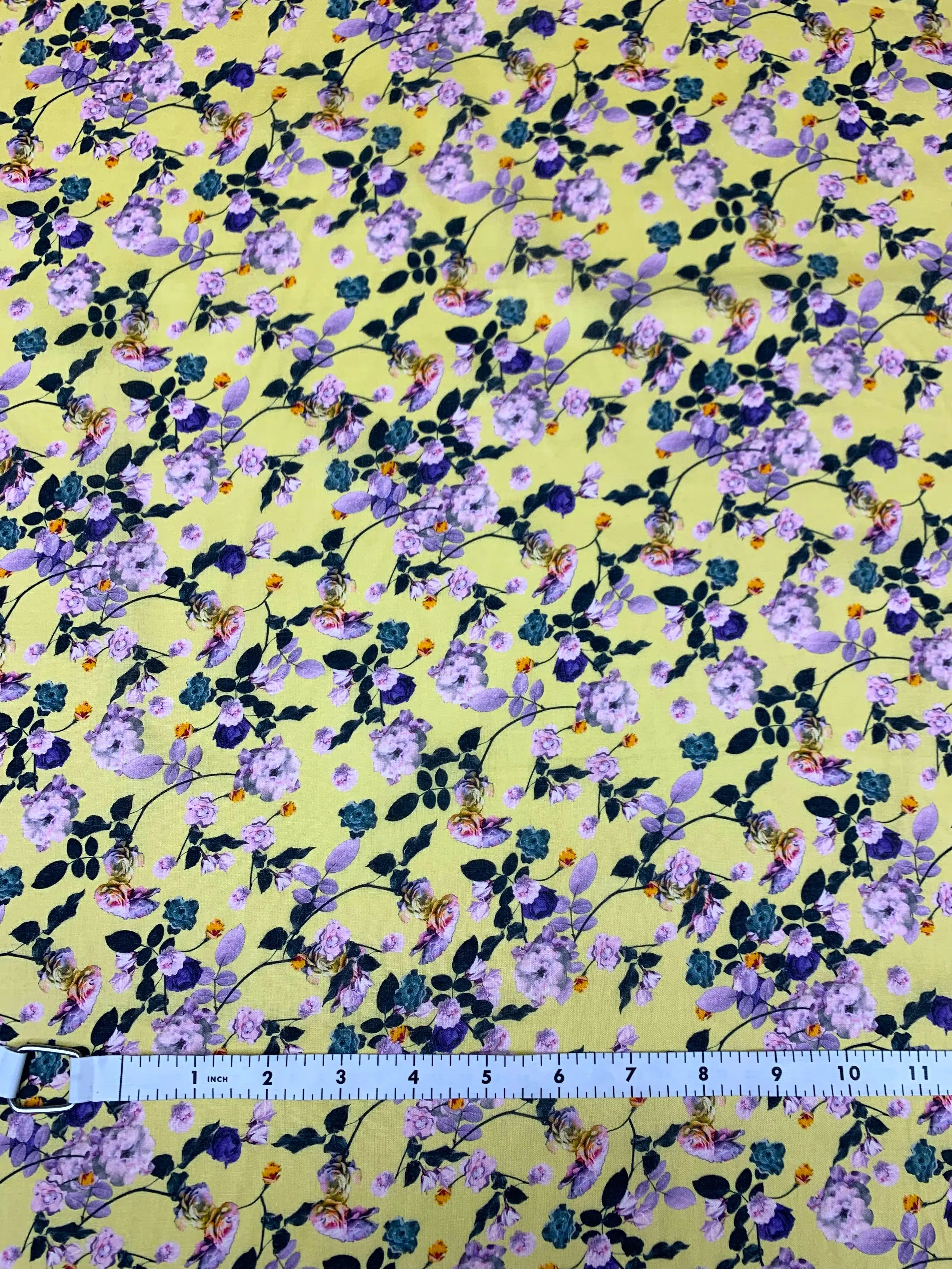 Cotton Lawn - Rose Garden Yellow