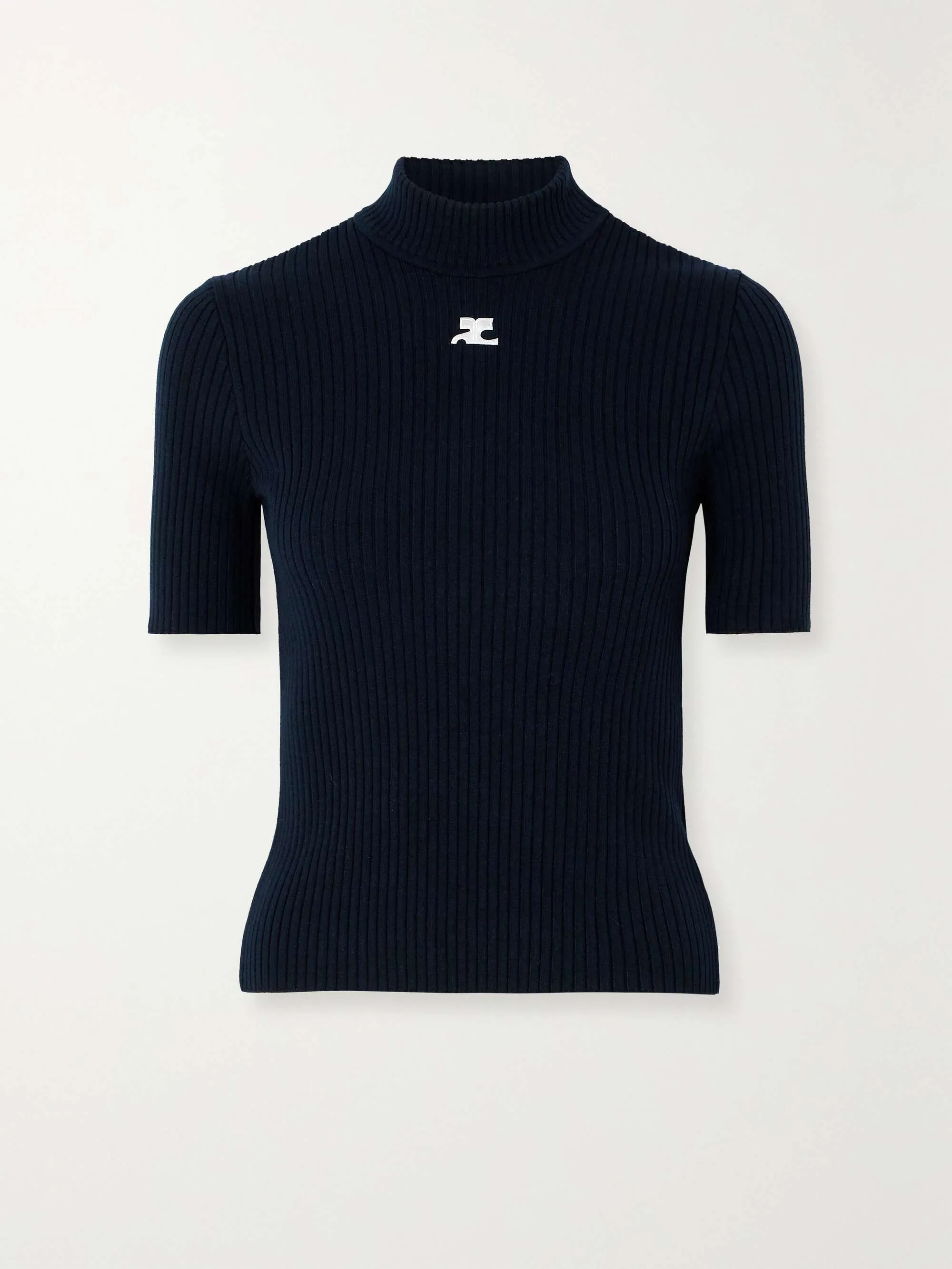 Courreges  |Casual Style U-Neck Plain V-neck & Crew neck