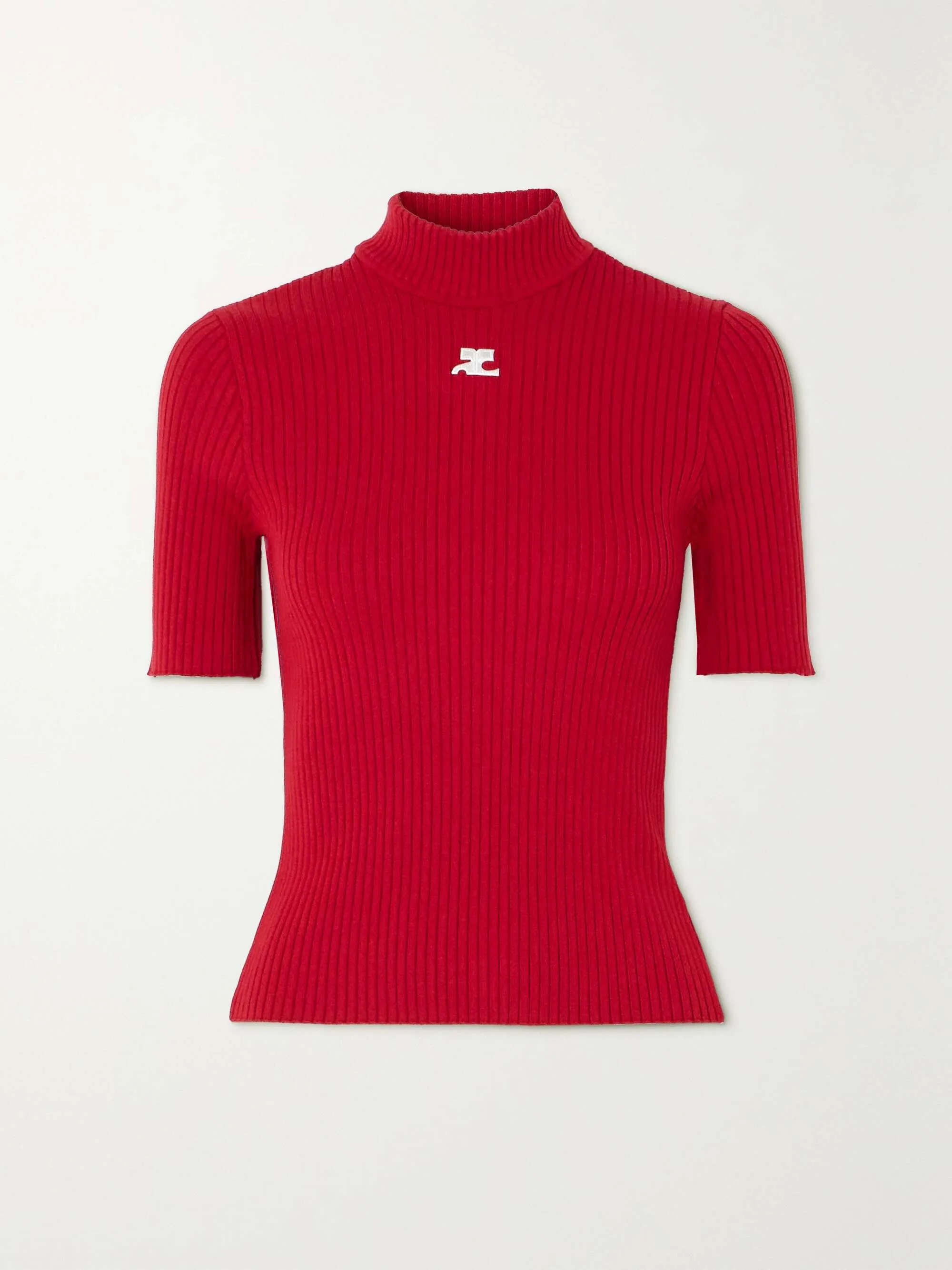 Courreges  |Casual Style U-Neck Plain V-neck & Crew neck