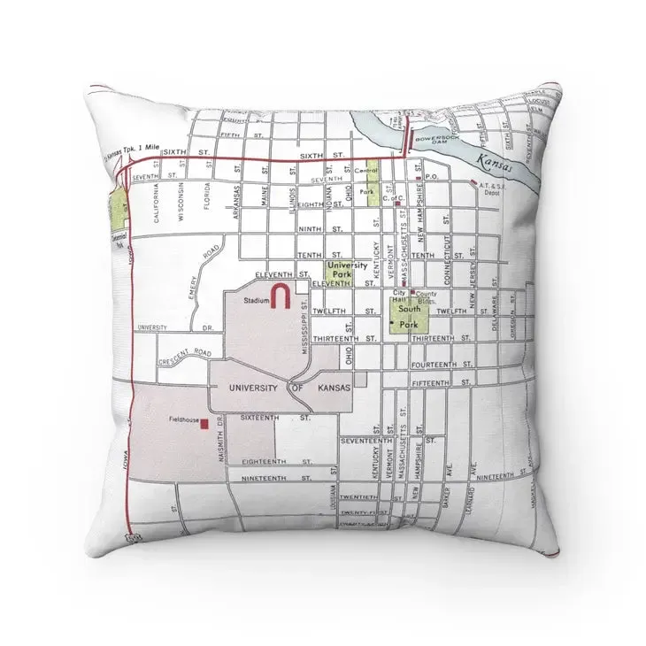 Daisy Mae Designs - Vintage Lawrence Street Map Pillow