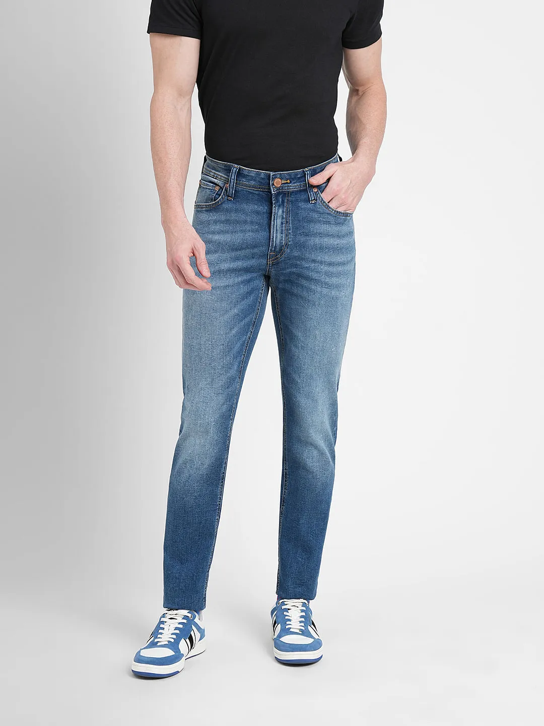 Dark Blue Low Rise Ben Skinny Fit Jeans