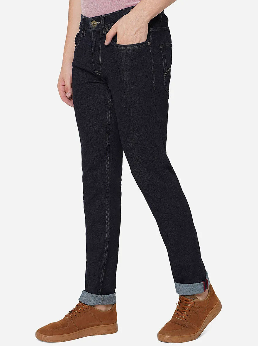 Dark Blue Washed Slim Fit Jeans | JadeBlue