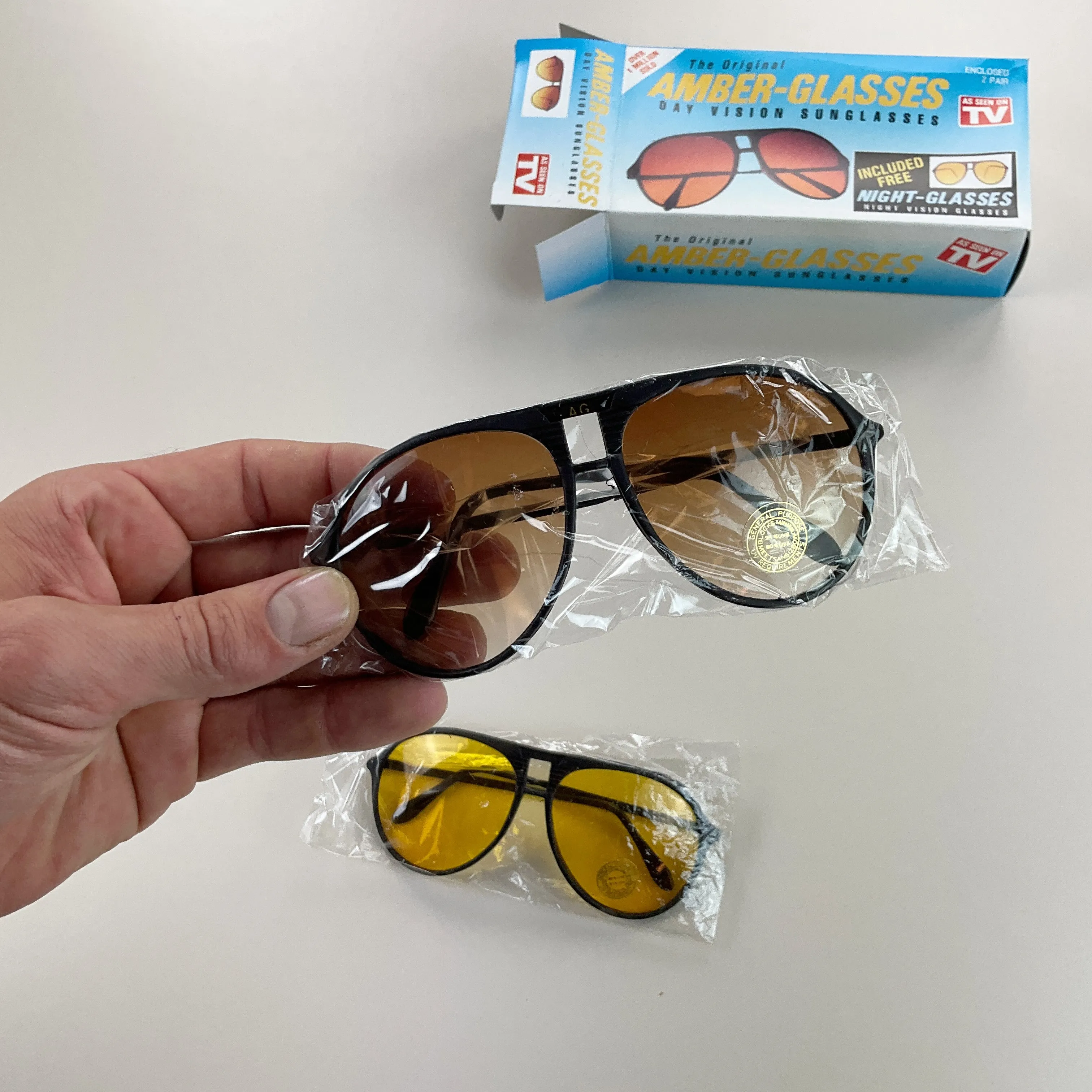 Early 90s Amber Glasses 2in1 Package