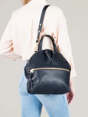 Eleven Thirty Anni Large Shoulder Bag (Black with Front Zipper)