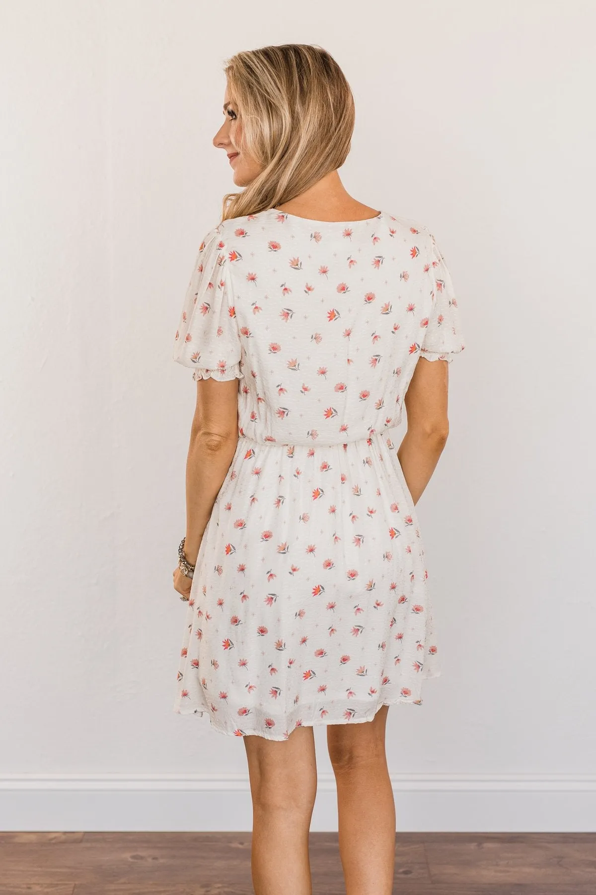 Enjoy The Simple Things Wrap Dress- Ivory