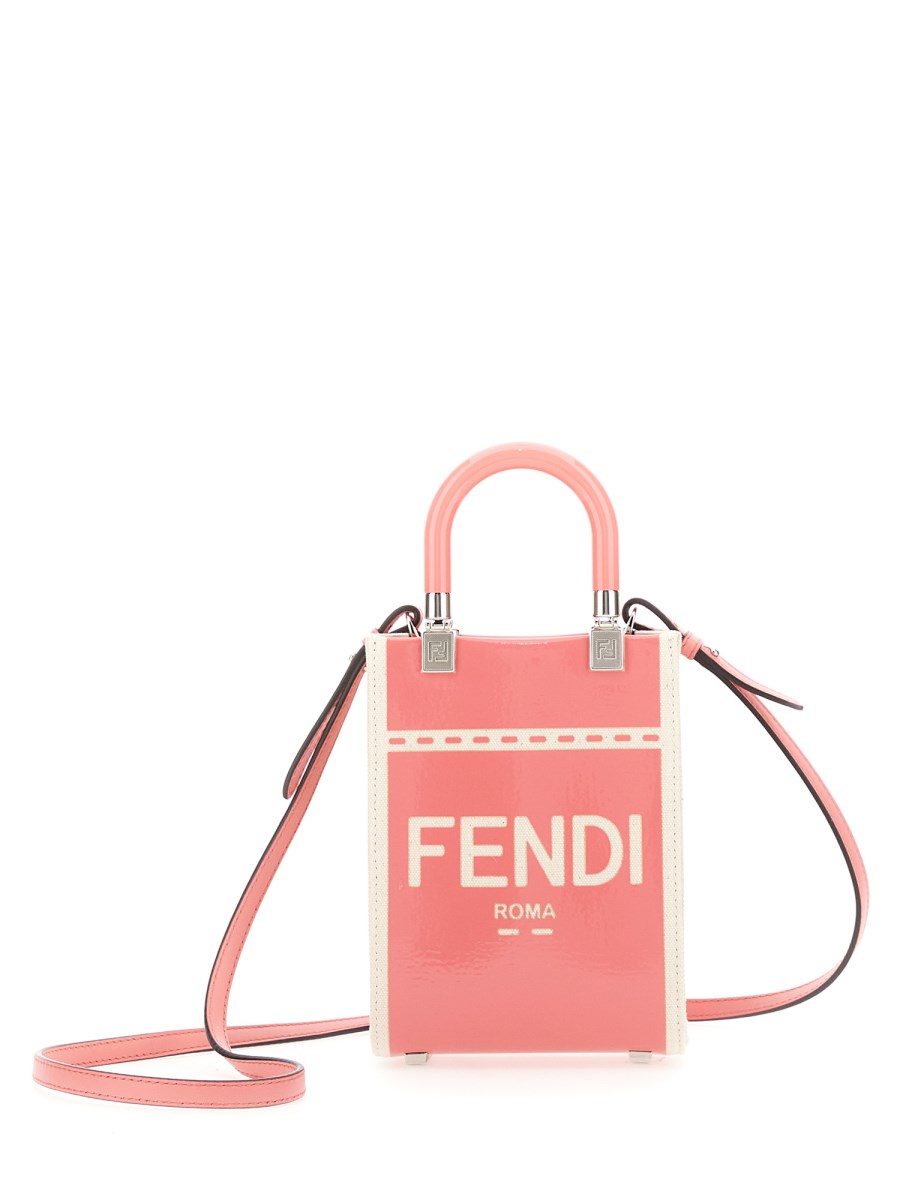 FENDI    SUNSHINE MINI CANVAS BAG