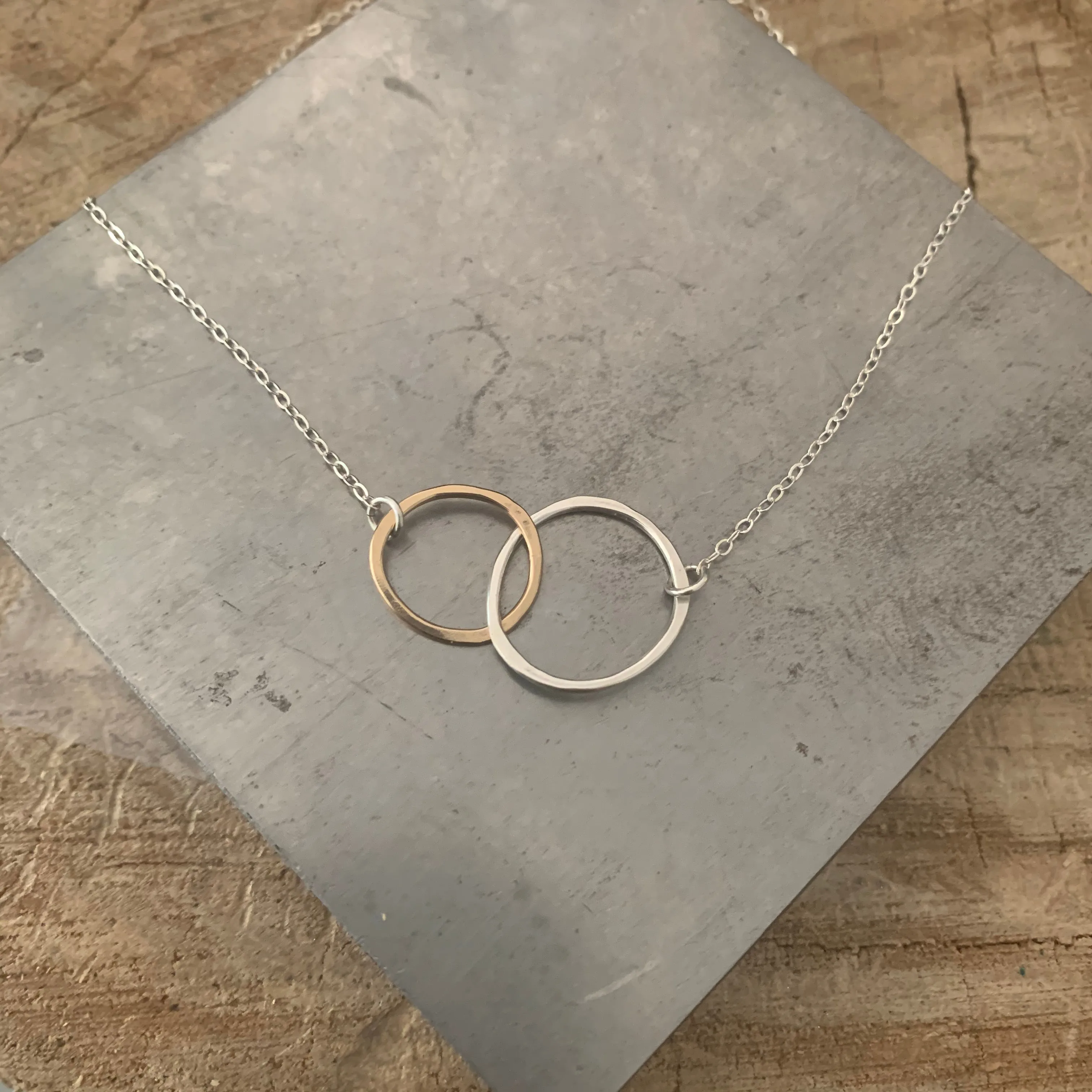 Free Form Kissing Circles necklace