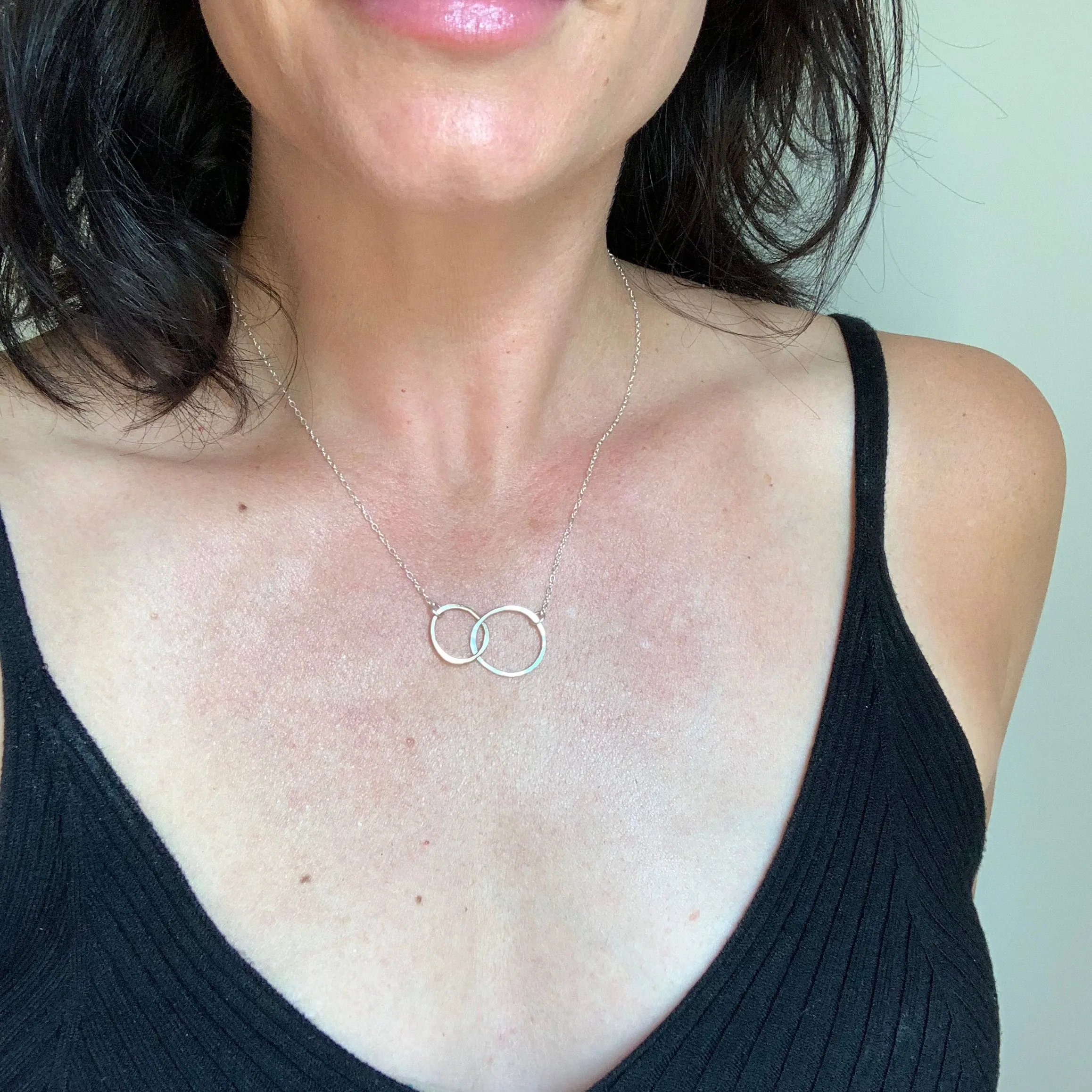 Free Form Kissing Circles necklace