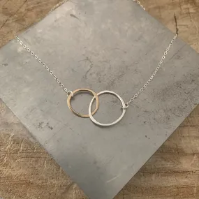 Free Form Kissing Circles necklace