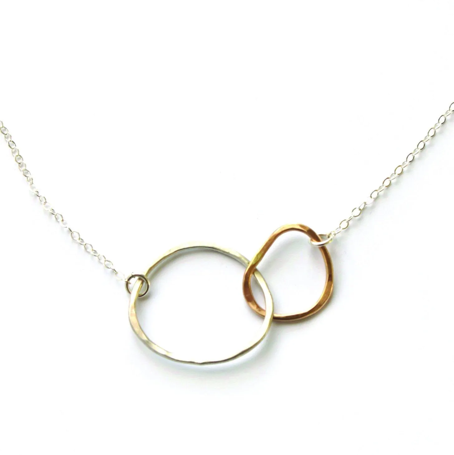 Free Form Kissing Circles necklace