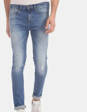 GAP Men Blue Skinny Fit Stone Wash Jeans