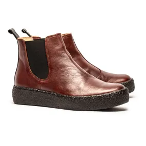 GEORGE PLATFORM Chestnut  | Leather Chelsea Boot