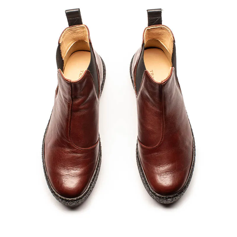 GEORGE PLATFORM Chestnut  | Leather Chelsea Boot