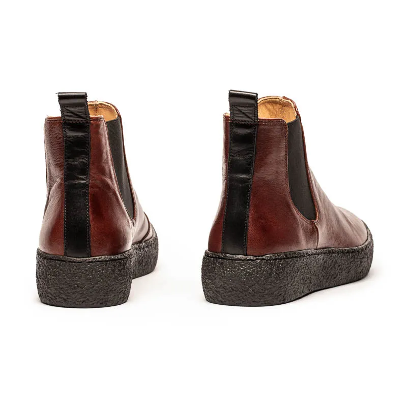 GEORGE PLATFORM Chestnut  | Leather Chelsea Boot