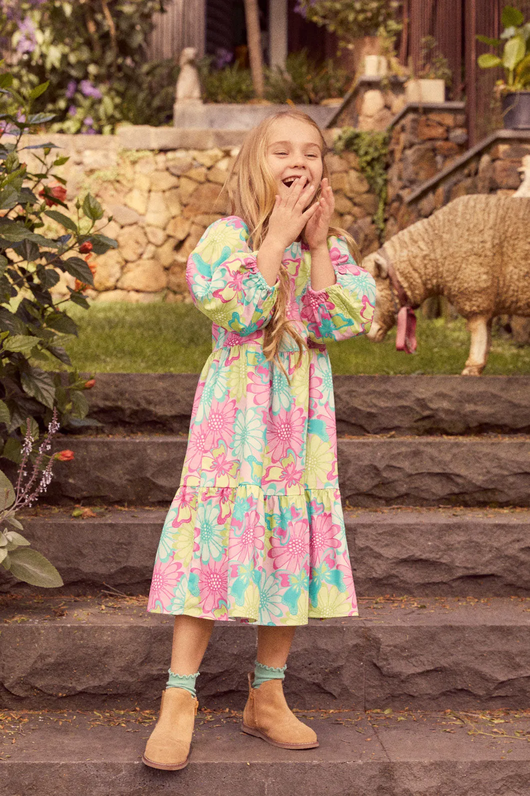 Giant Flowers Kids Dress