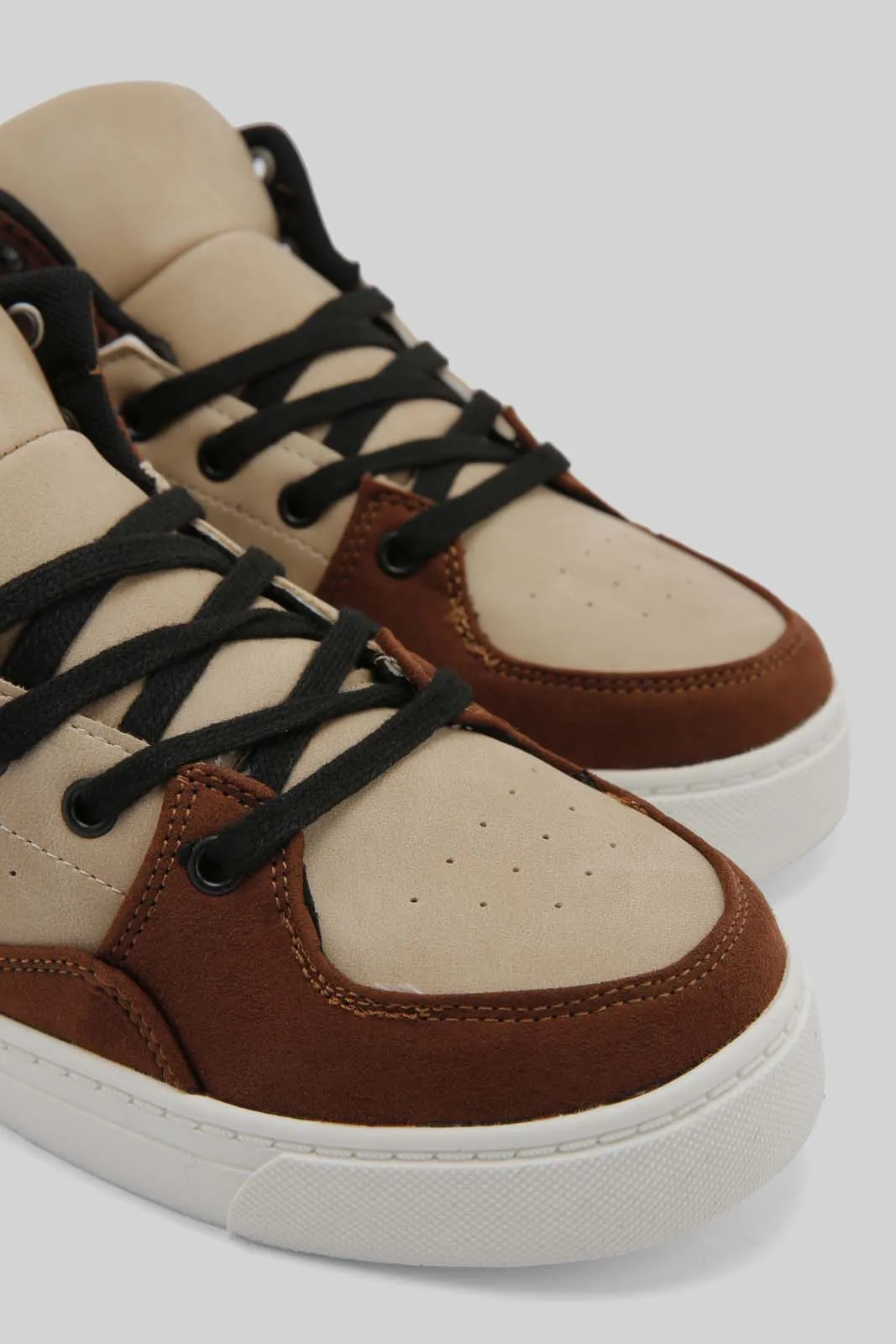 Girls Brown High Top Sneaker