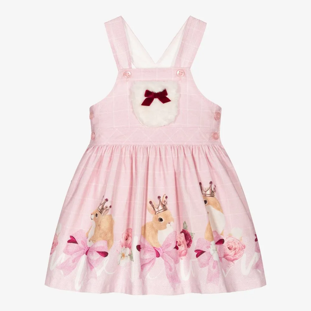 Girls Pink Pinafore Dress